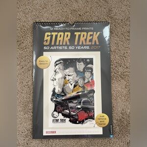 Star Trek 2017 Wall Calendar Prints 50 Artists. 50 Years Unopened